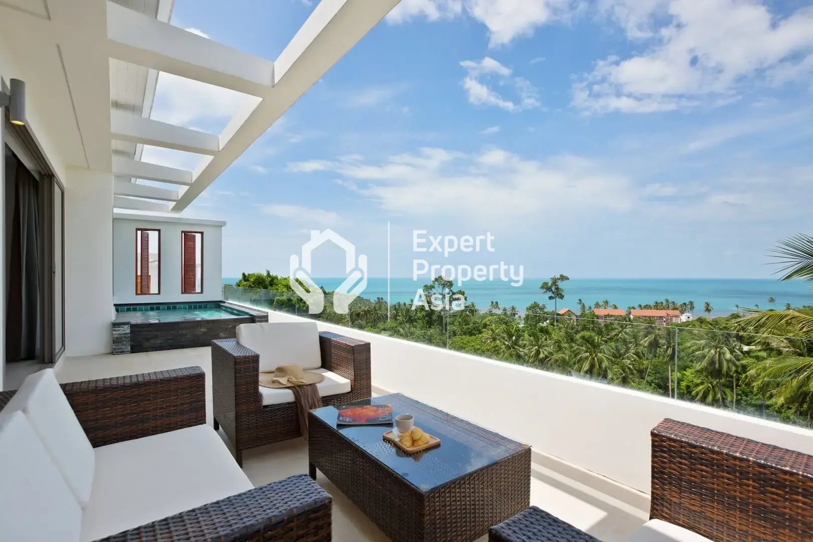 "Superbe Appartement de 2 Chambres avec Vue sur Mer à Vendre – Propriété Libre à Lamai, Koh Samui"