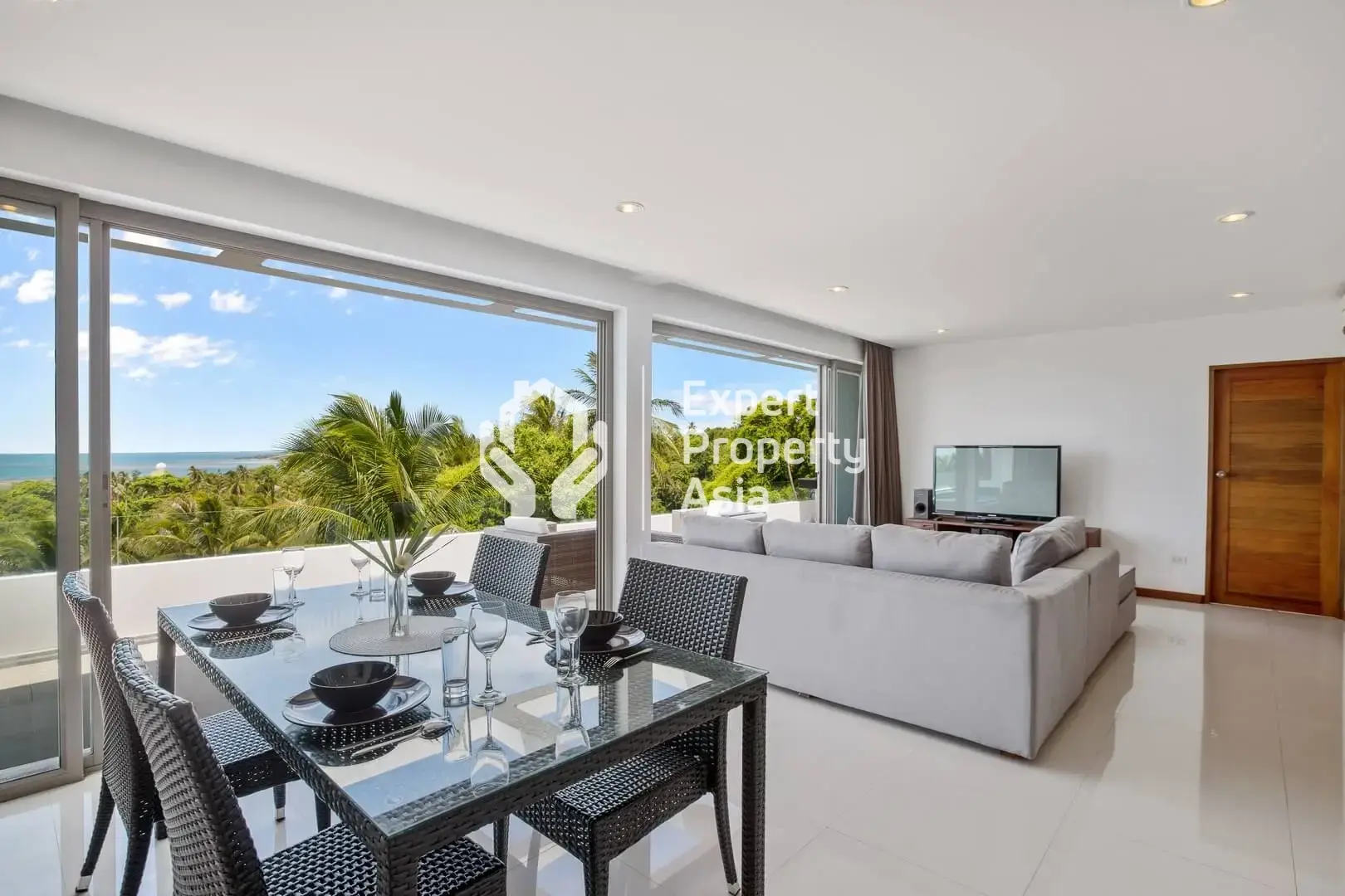 "Superbe Appartement de 2 Chambres avec Vue sur Mer à Vendre – Propriété Libre à Lamai, Koh Samui"