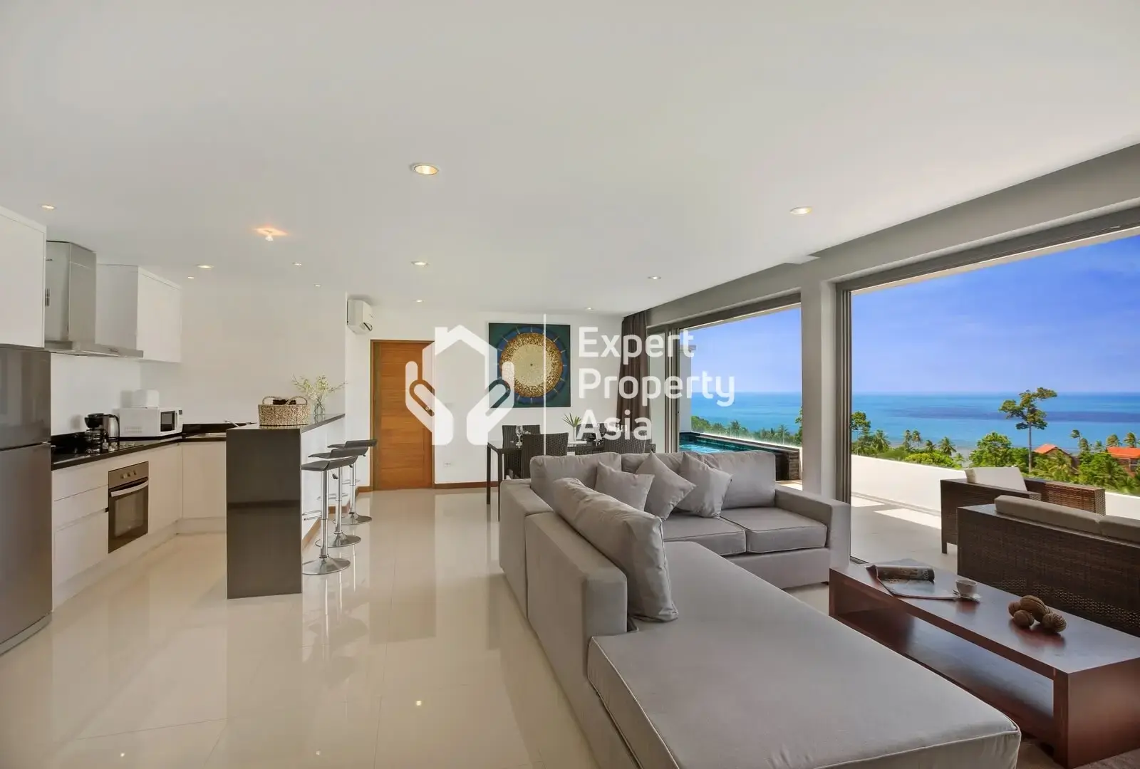 "Superbe Appartement de 2 Chambres avec Vue sur Mer à Vendre – Propriété Libre à Lamai, Koh Samui"