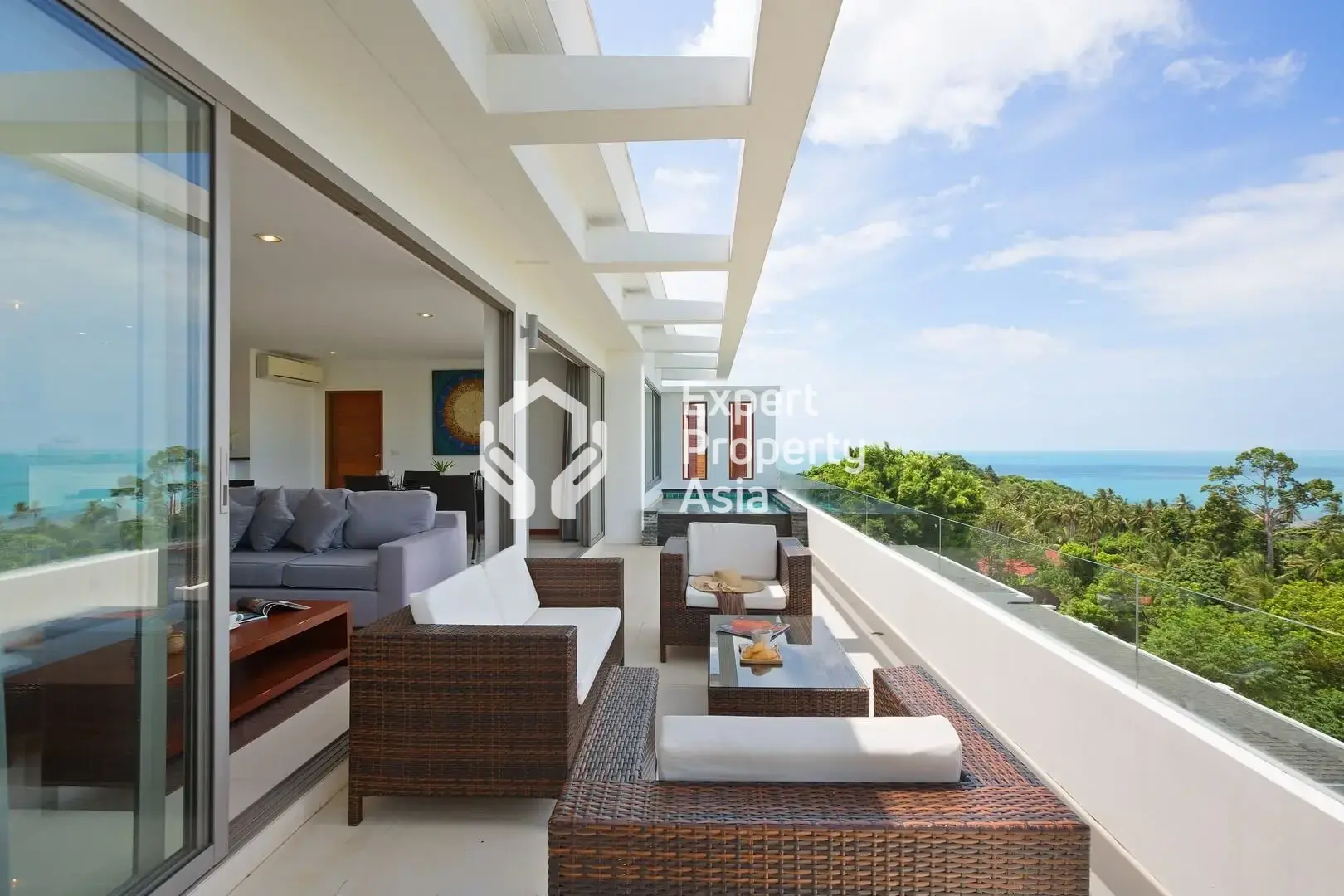 "Superbe Appartement de 2 Chambres avec Vue sur Mer à Vendre – Propriété Libre à Lamai, Koh Samui"