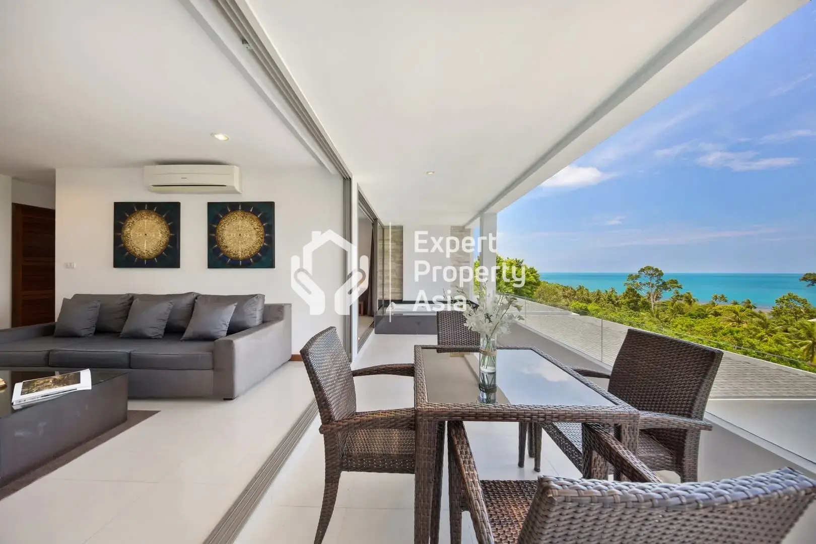 "Superbe appartement d'une chambre avec vue sur la mer à vendre – en pleine propriété à Lamai, Koh Samui"