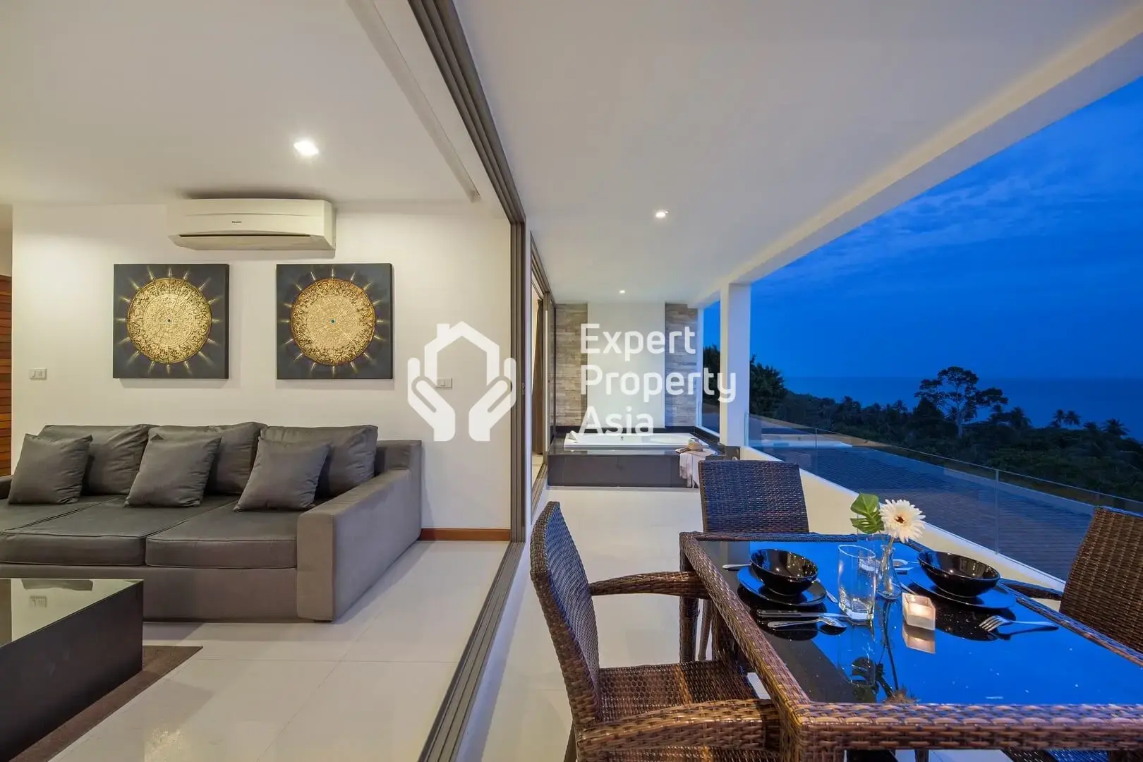 "Superbe appartement d'une chambre avec vue sur la mer à vendre – en pleine propriété à Lamai, Koh Samui"