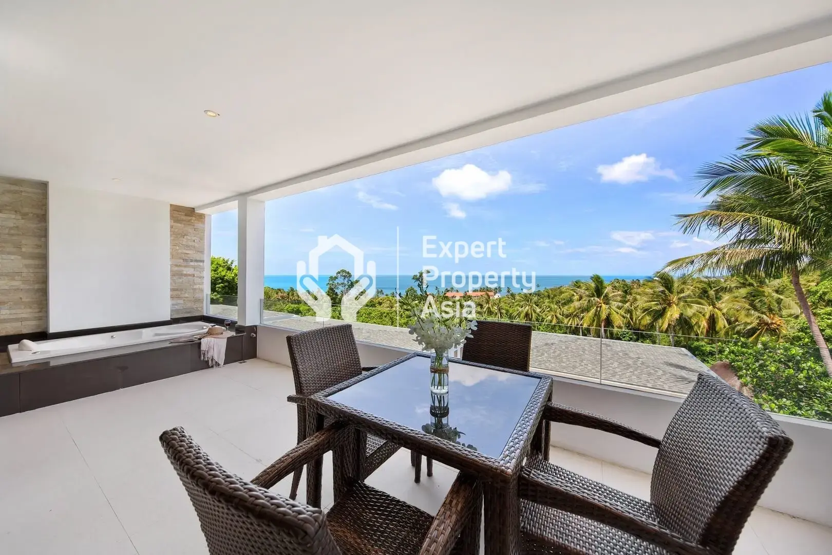 "Superbe appartement d'une chambre avec vue sur la mer à vendre – en pleine propriété à Lamai, Koh Samui"