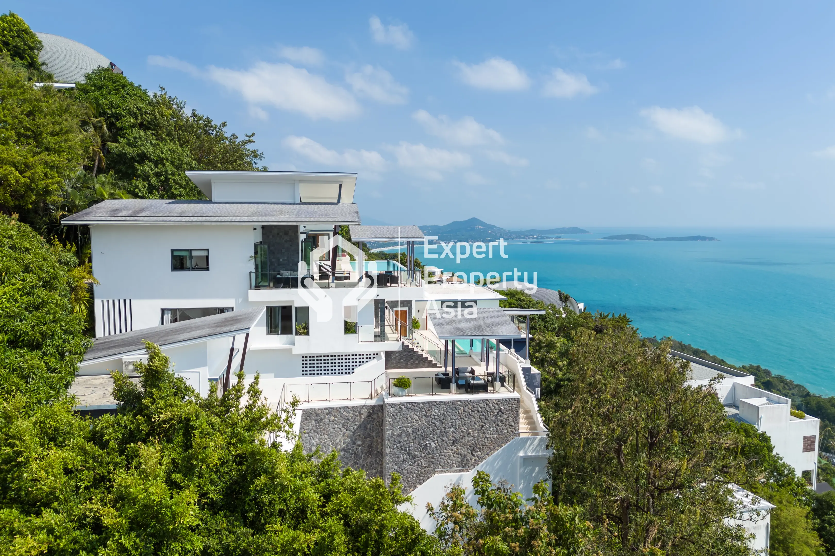 Villa de luxe avec vue sur la mer : Retraite en pleine propriété de 4 chambres à Chaweng Noi