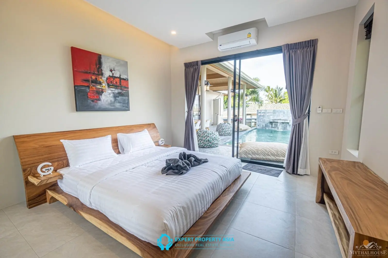 Stylish 3-Bedroom Pool Villa in Bophut – Modern Living in a Peaceful Hillside Setting