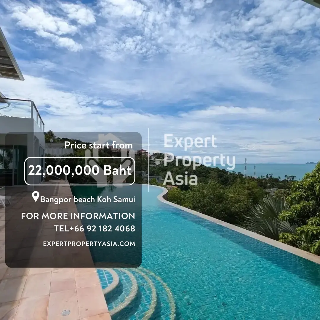 À vendre : Luxueuse villa de 6 chambres avec vue imprenable sur la mer, Bang Por, Koh Samui