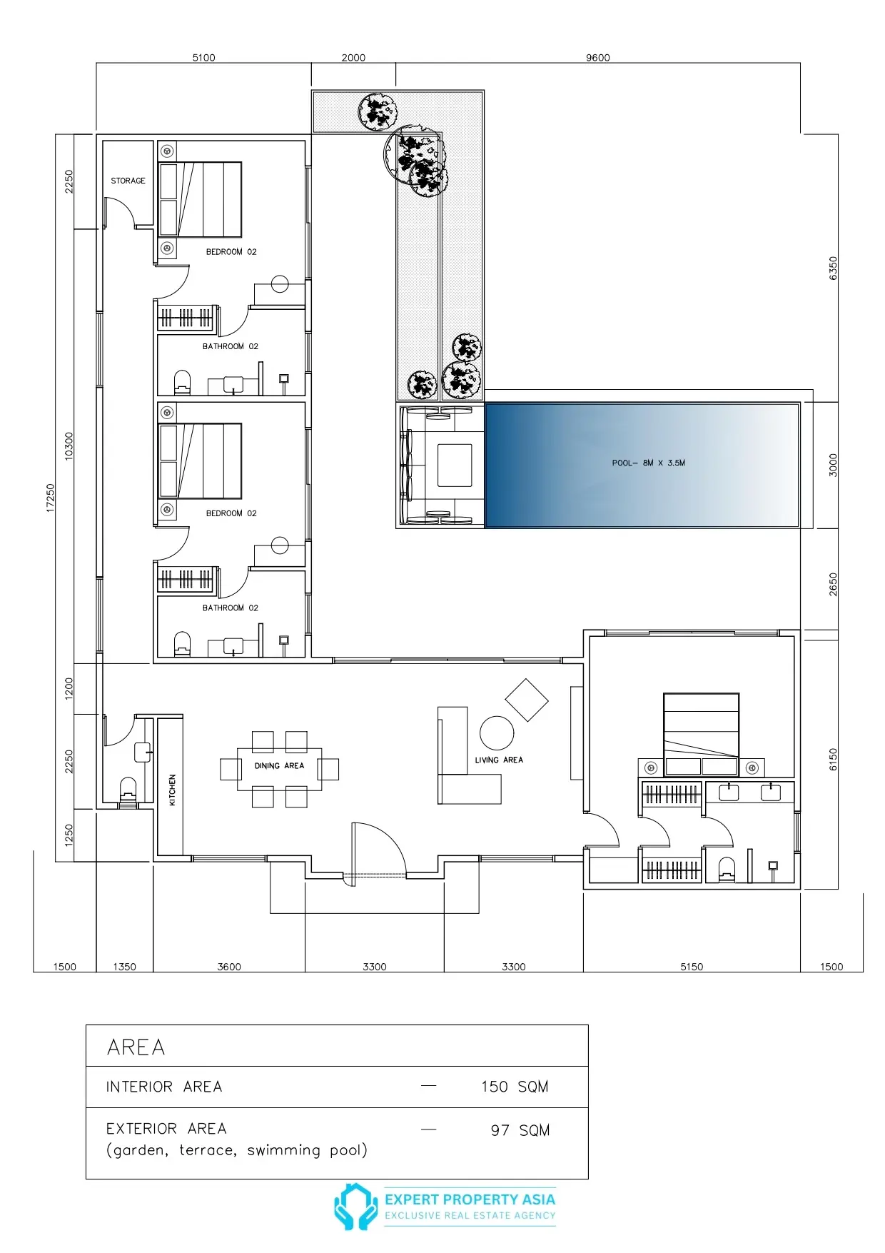Off-Plan Tropical Villa with Large Garden Plot – Prime Bophut Location