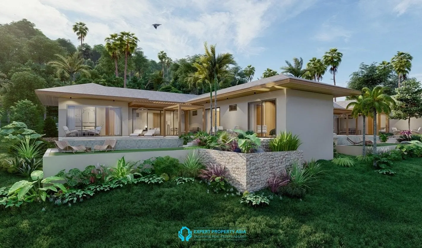 Off-Plan Tropical Villa with Large Garden Plot – Prime Bophut Location