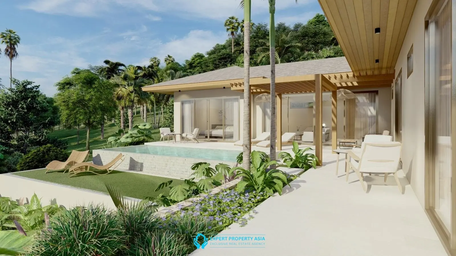 Off-Plan Tropical Villa with Large Garden Plot – Prime Bophut Location