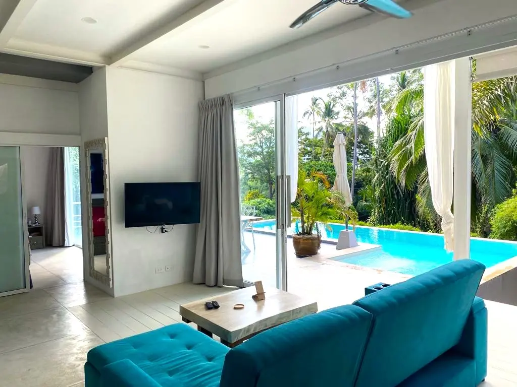 Stylish 3-Bedroom Modern Pool Villa in Tranquil Lamai – Prime Location Near Amenities