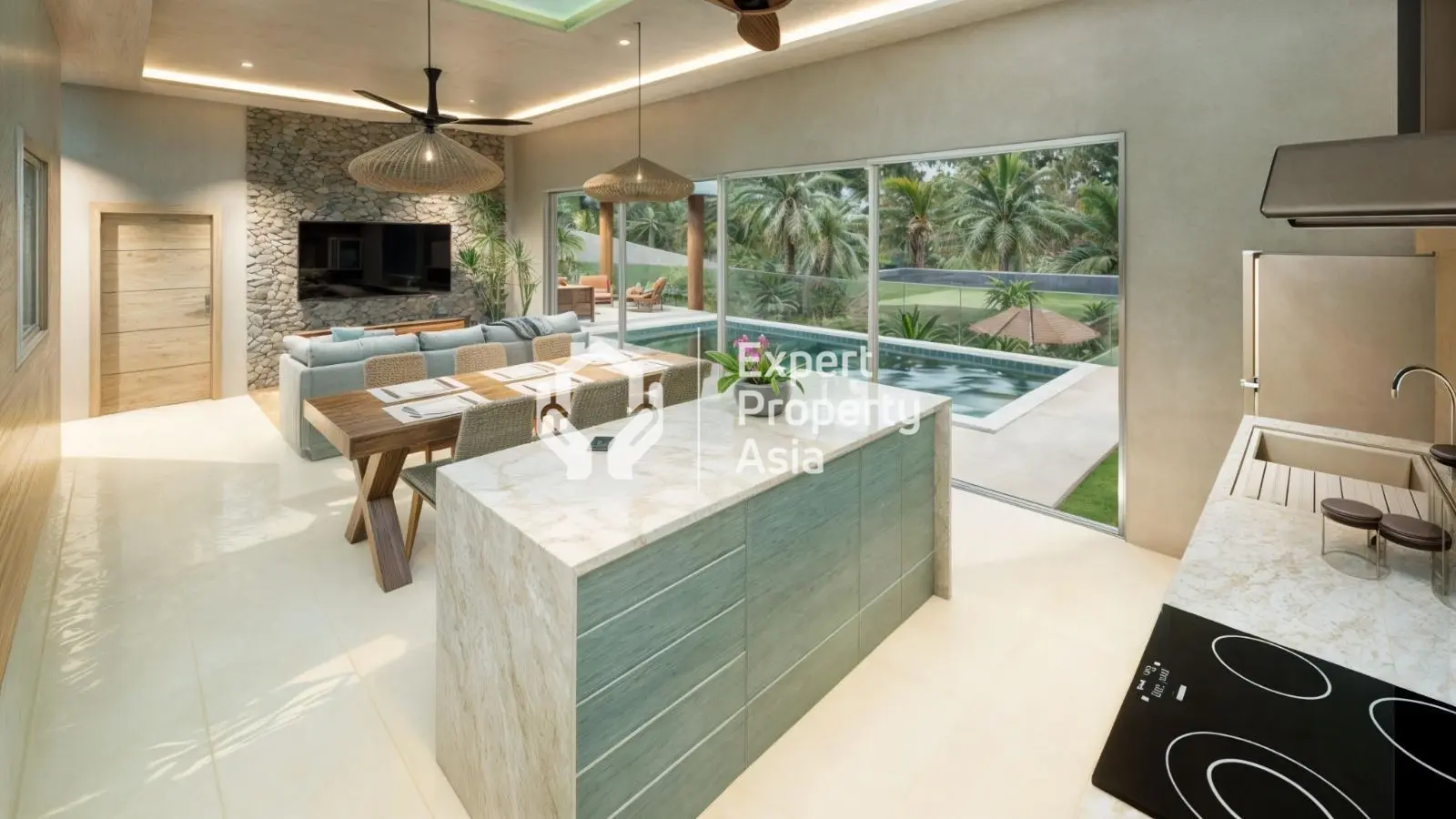 "Superbe villa de 3 chambres en pleine propriété avec vue sur la jungle et piscine privée à Koh Samui"