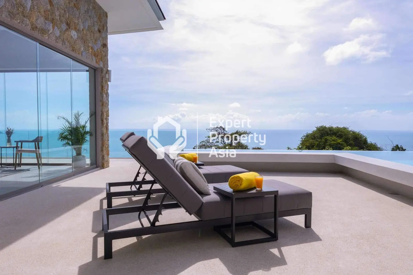 Superbe villa privée de 5 chambres à louer à long terme à Chaweng Noi, Koh Samui