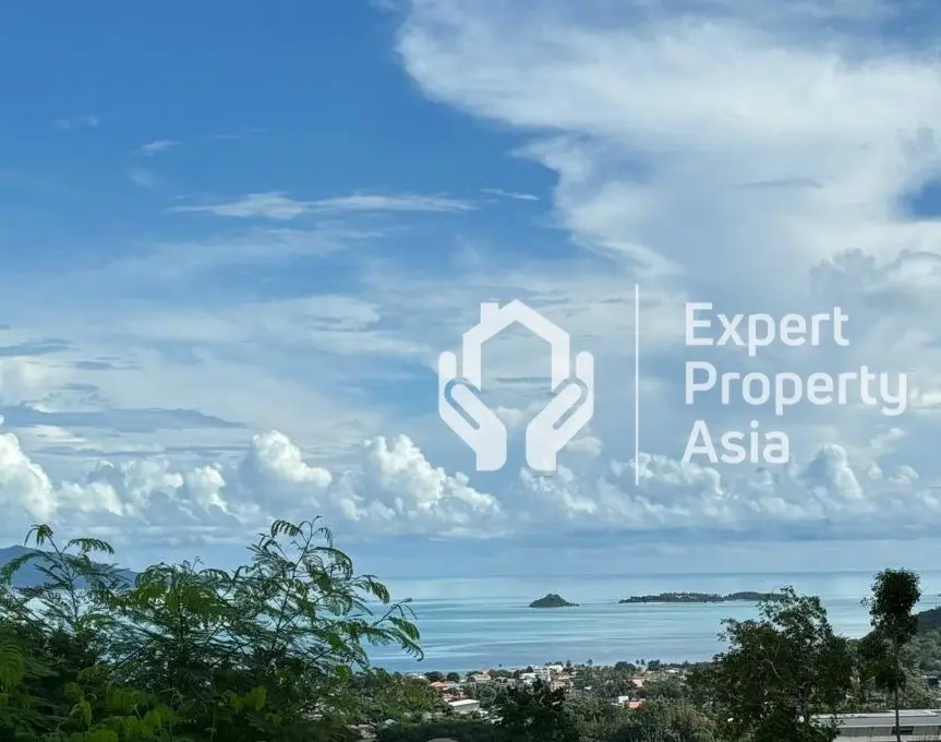 "Terrain rare en pleine propriété avec vue sur la mer à vendre à Bophut Hill, Koh Samui – Emplacement privilégié"