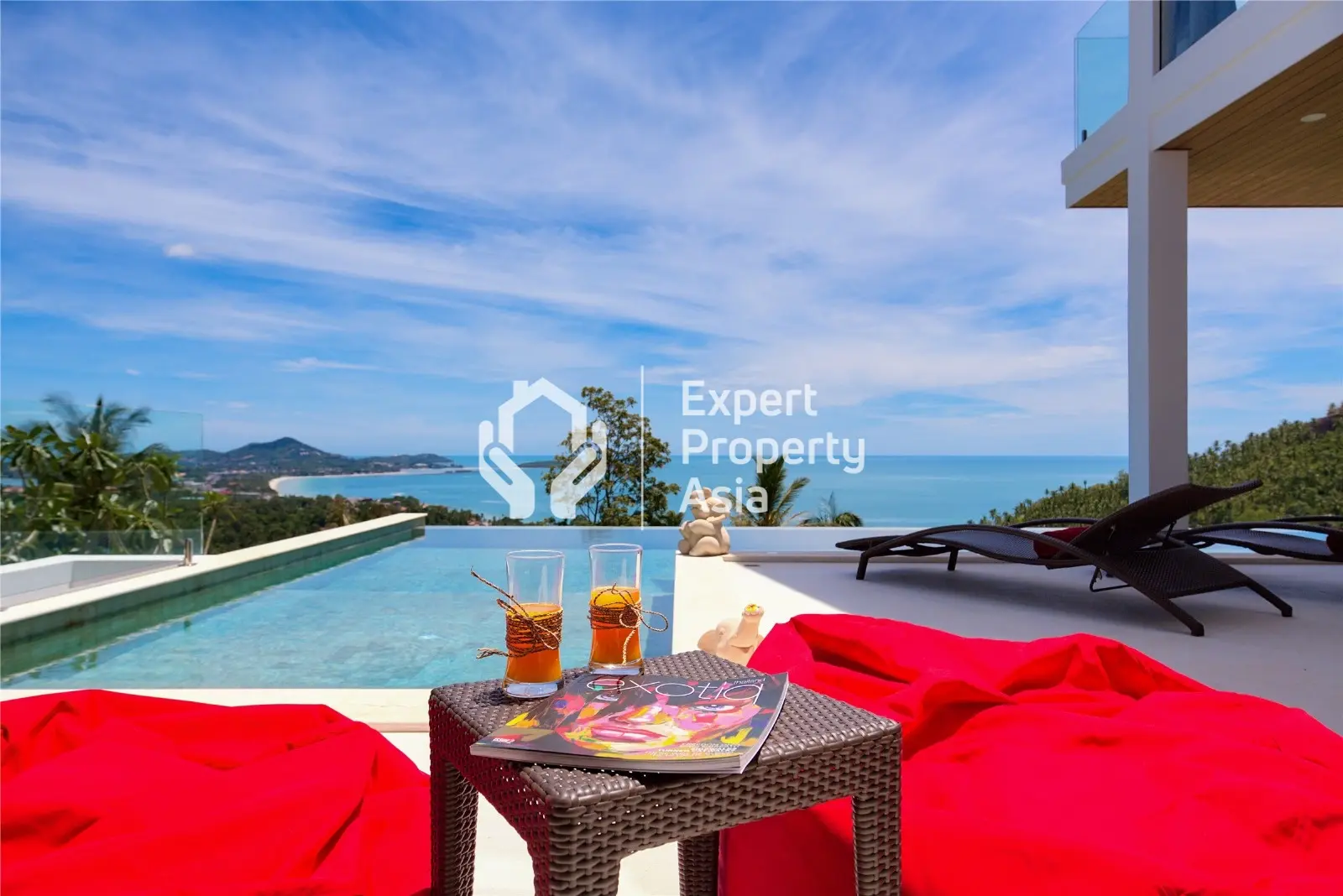 Villa avec piscine de 3 chambres vue mer à Chaweng Noi Koh Samui "Propriété à titre gratuit"