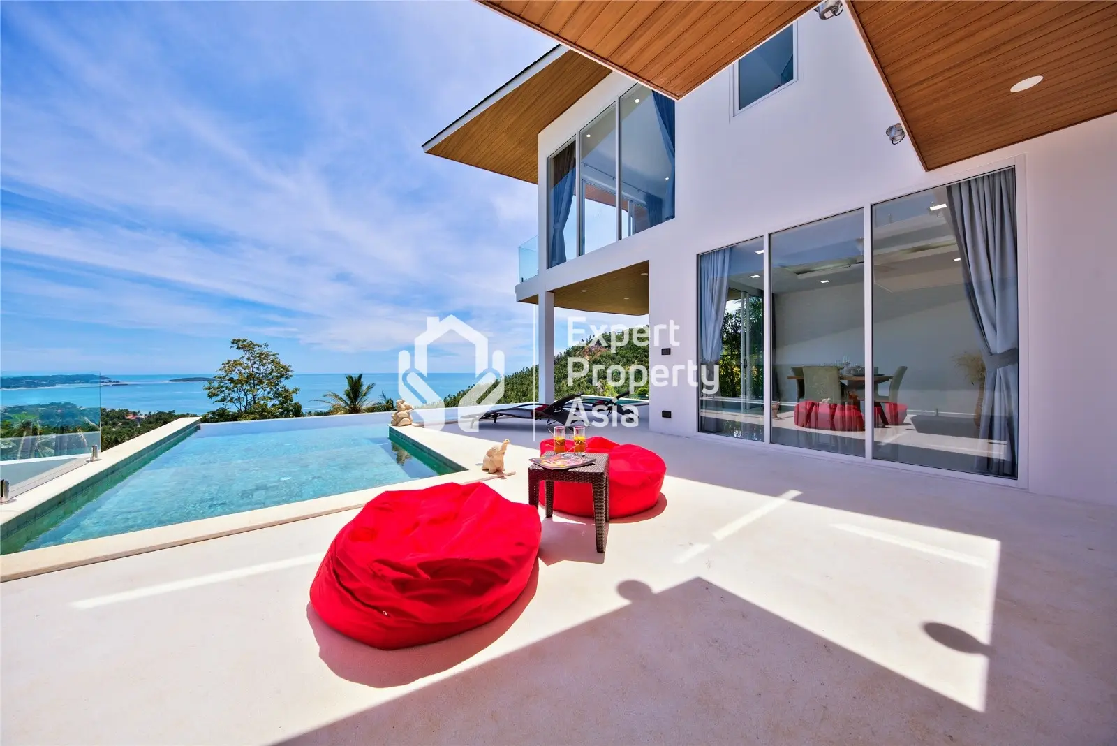 Villa avec piscine de 3 chambres vue mer à Chaweng Noi Koh Samui "Propriété à titre gratuit"