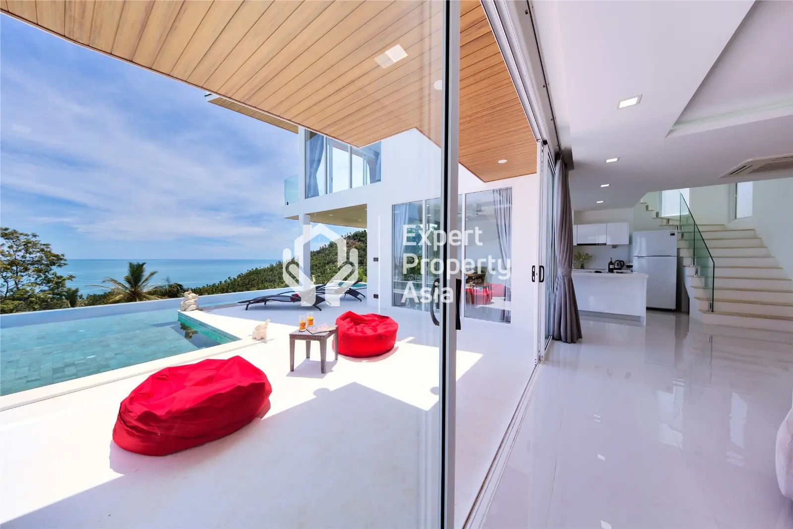 Villa avec piscine de 3 chambres vue mer à Chaweng Noi Koh Samui "Propriété à titre gratuit"