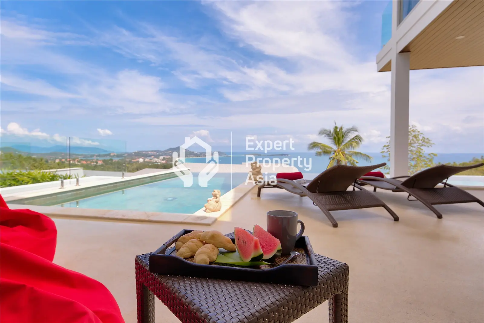 Villa de luxe de 3 chambres avec vue sur la mer et piscine à Chaweng Noi, Koh Samui "Propriété à titre gratuit"