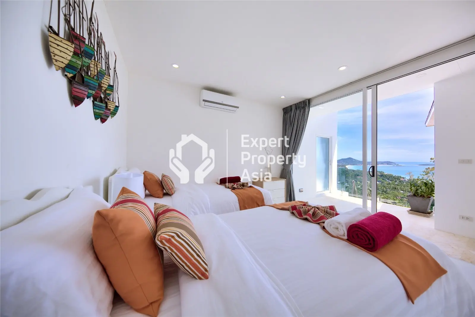 Villa de luxe de 3 chambres avec vue sur la mer et piscine à Chaweng Noi, Koh Samui "Propriété à titre gratuit"