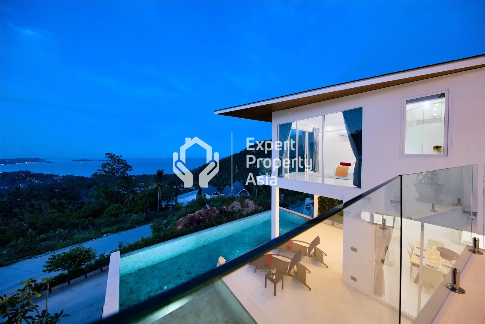 Villa de luxe de 3 chambres avec vue sur la mer et piscine à Chaweng Noi, Koh Samui "Propriété à titre gratuit"