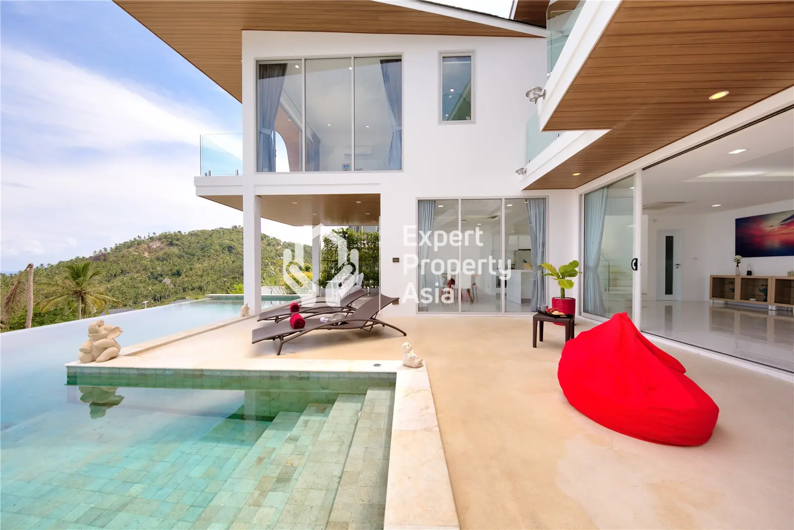 Villa de luxe de 3 chambres avec vue sur la mer et piscine à Chaweng Noi, Koh Samui "Propriété à titre gratuit"