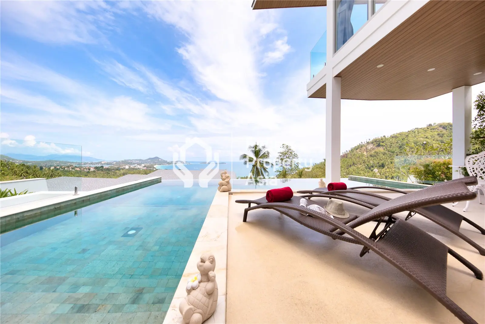 Villa de luxe de 3 chambres avec vue sur la mer et piscine à Chaweng Noi, Koh Samui "Propriété à titre gratuit"