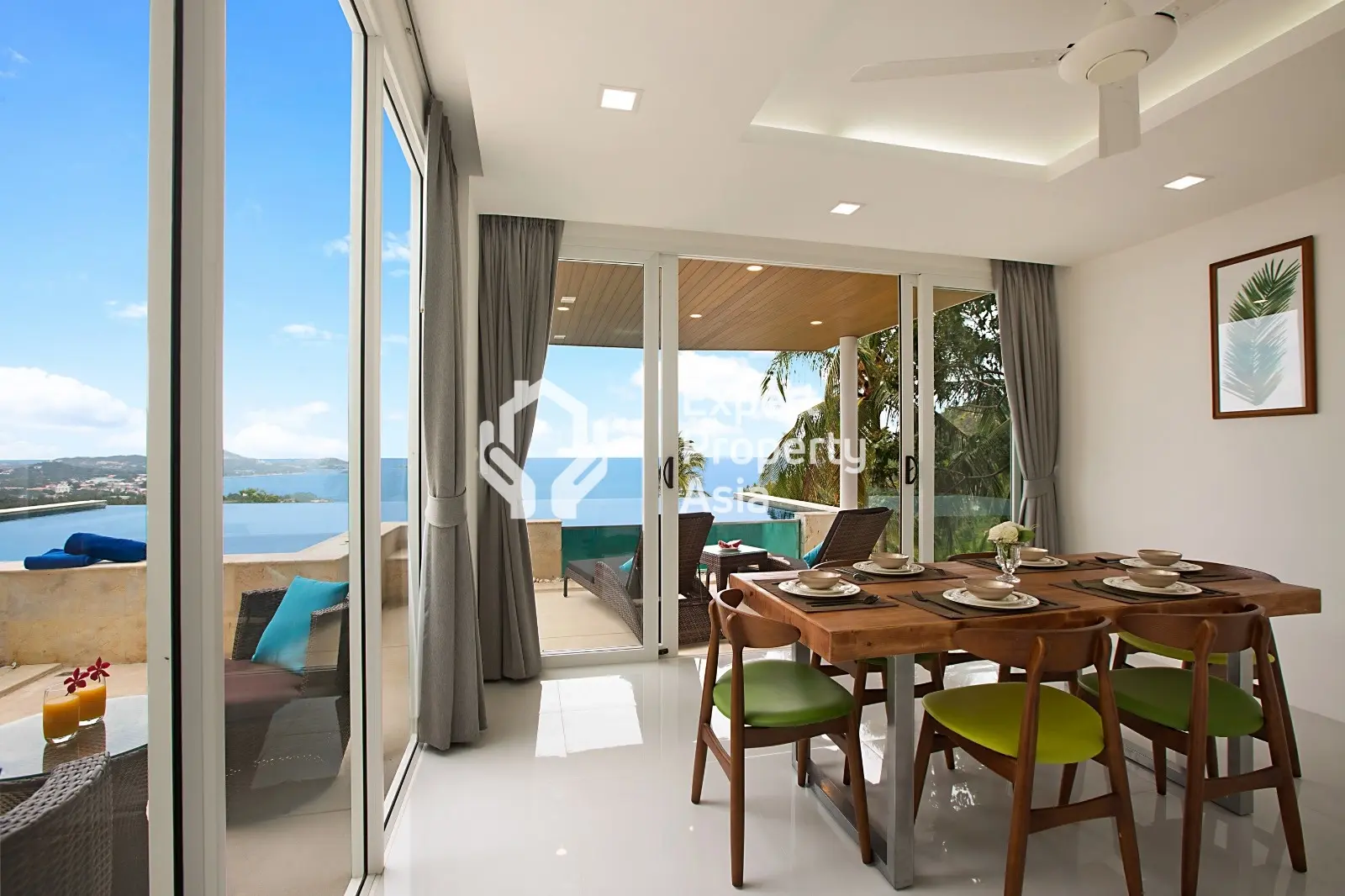 Belle villa de 3 chambres avec vue sur la mer et piscine à Chaweng Noi, Koh Samui