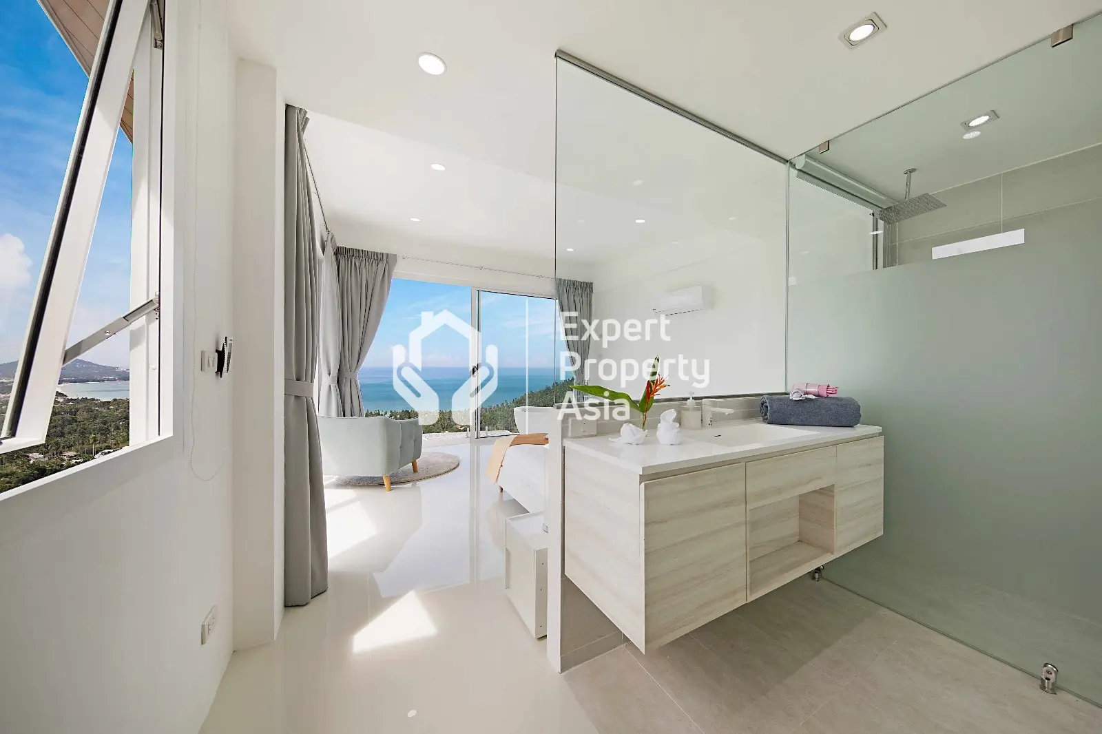 Exquise villa avec piscine et vue sur mer de 4 chambres – Villa B12 à Chaweng Noi, Koh Samui