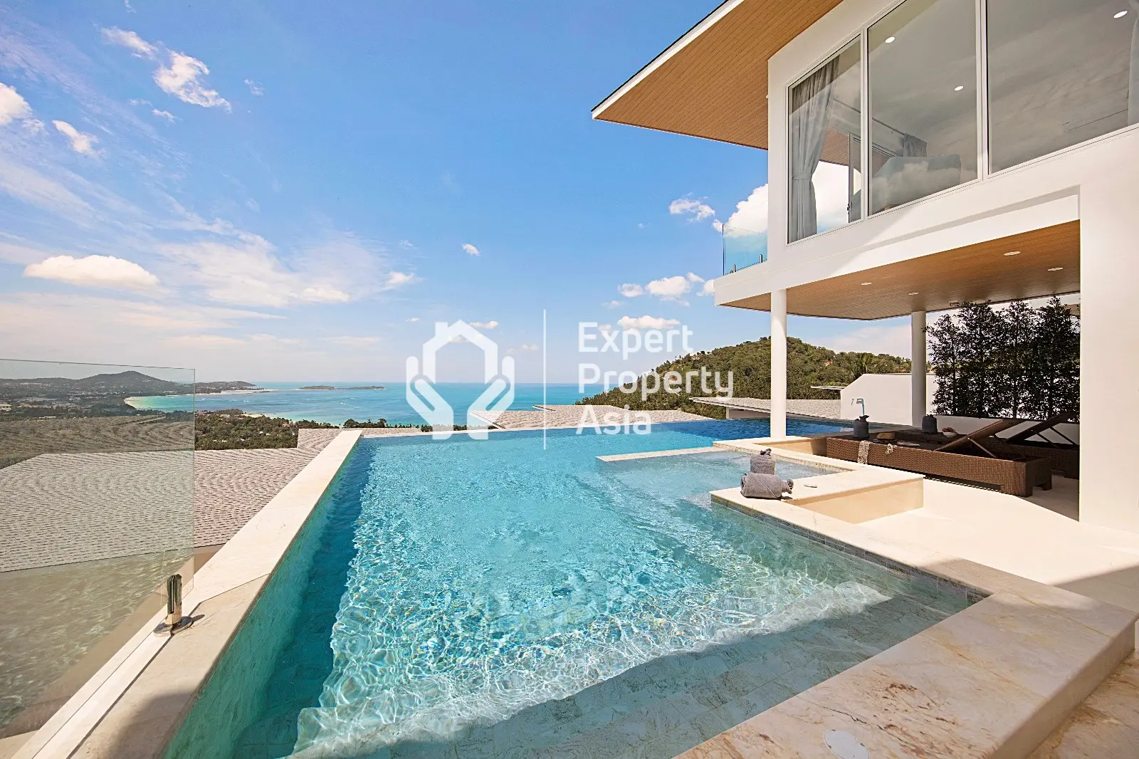 Exquise villa avec piscine et vue sur mer de 4 chambres – Villa B12 à Chaweng Noi, Koh Samui