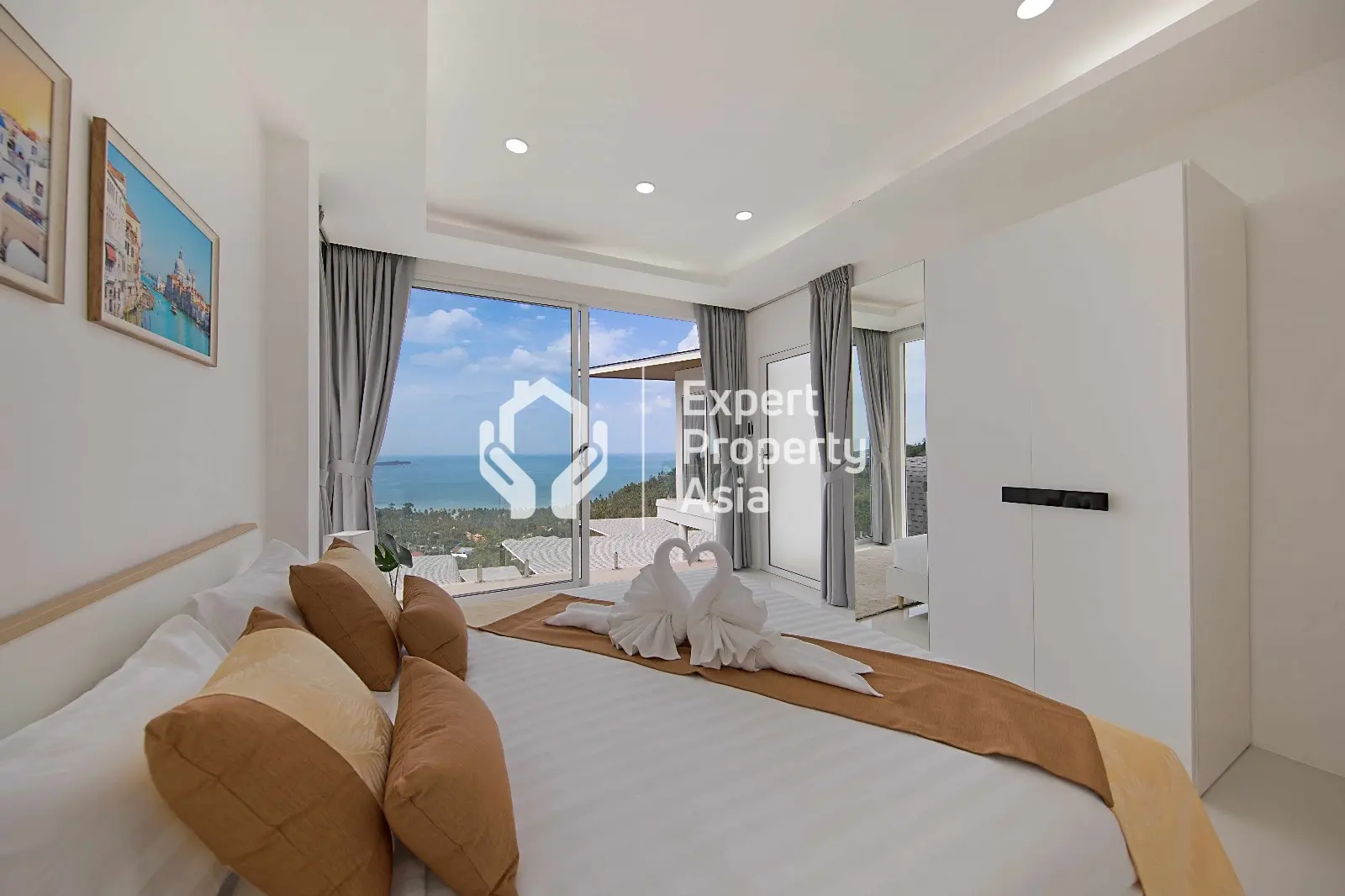 Exquise villa avec piscine et vue sur mer de 4 chambres – Villa B12 à Chaweng Noi, Koh Samui