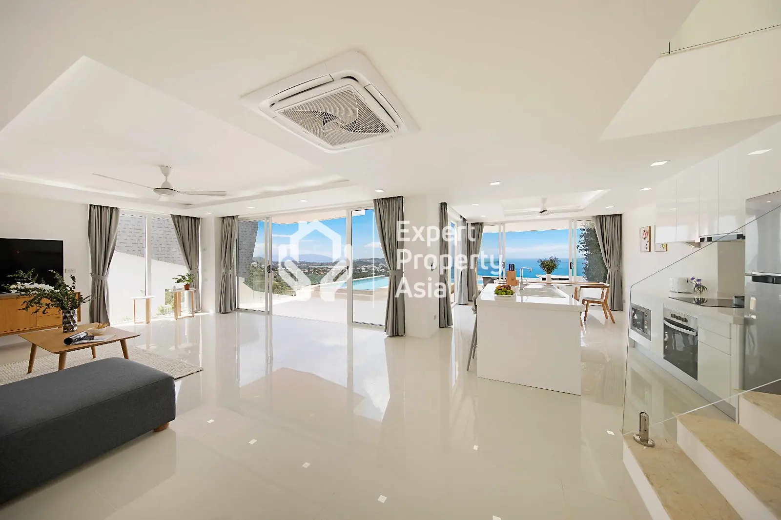 Exquise villa avec piscine et vue sur mer de 4 chambres – Villa B12 à Chaweng Noi, Koh Samui