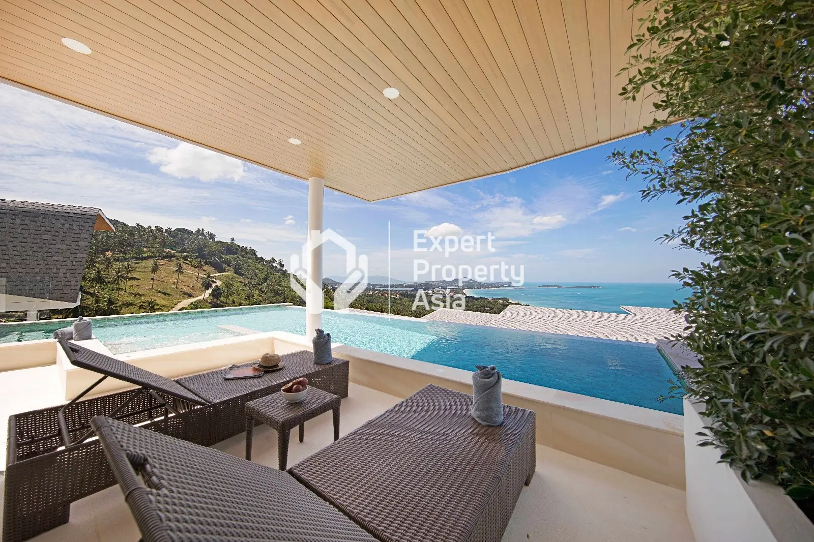 Exquise villa avec piscine et vue sur mer de 4 chambres – Villa B12 à Chaweng Noi, Koh Samui