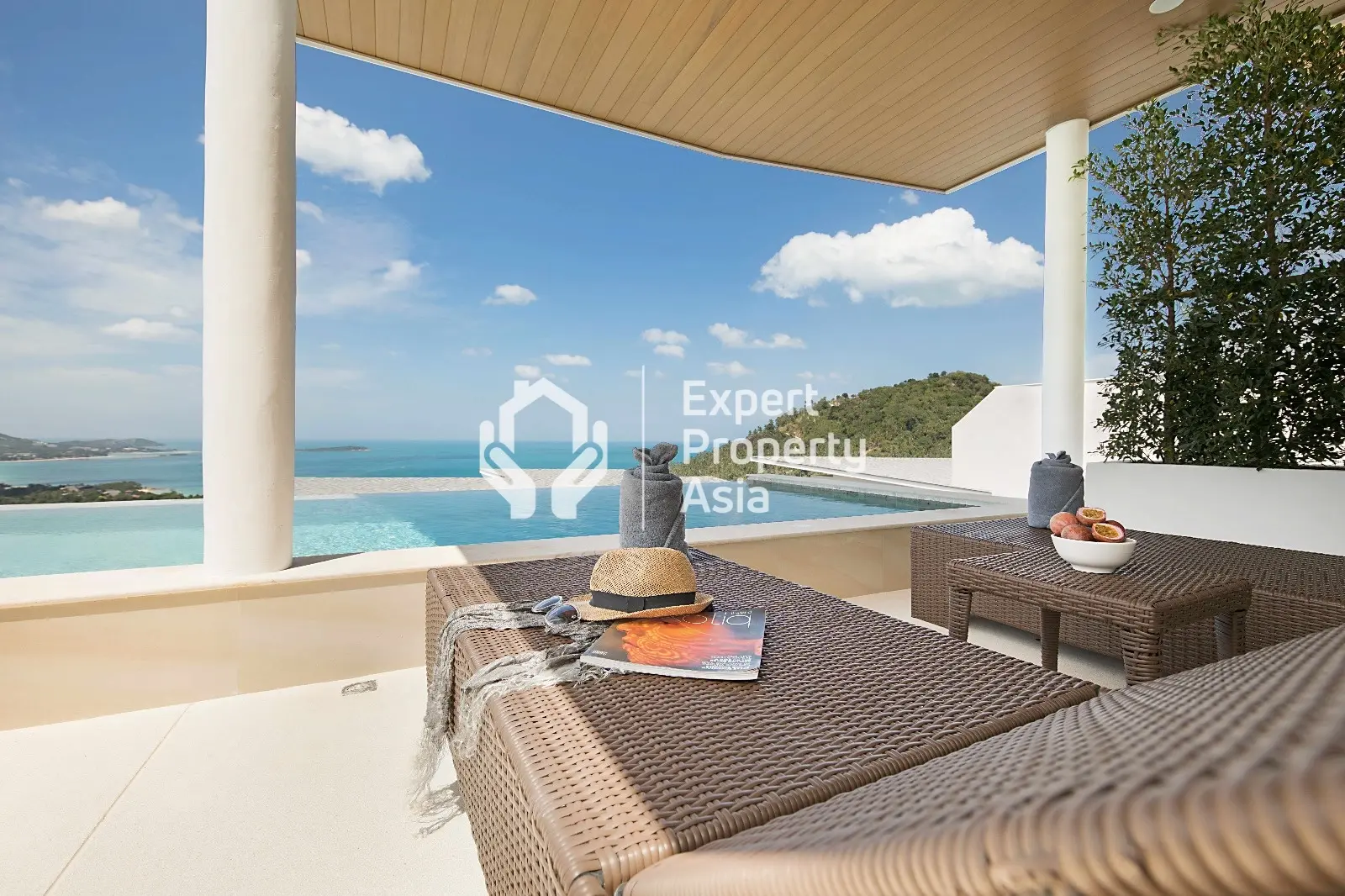 Exquise villa avec piscine et vue sur mer de 4 chambres – Villa B12 à Chaweng Noi, Koh Samui