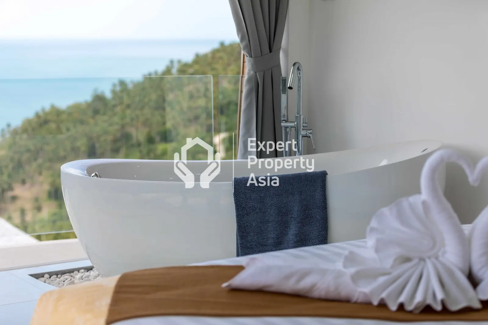 Exquise villa avec piscine et vue sur mer de 4 chambres – Villa B12 à Chaweng Noi, Koh Samui