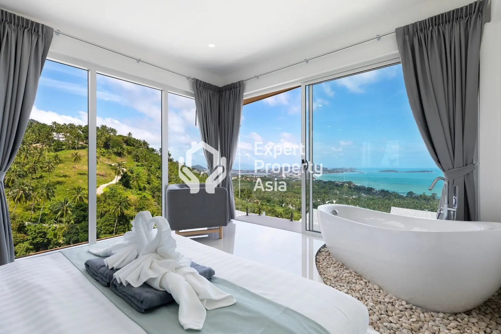 Villa de luxe avec 4 chambres et vue sur la mer – Villa B15 à Chaweng Noi, Koh Samui