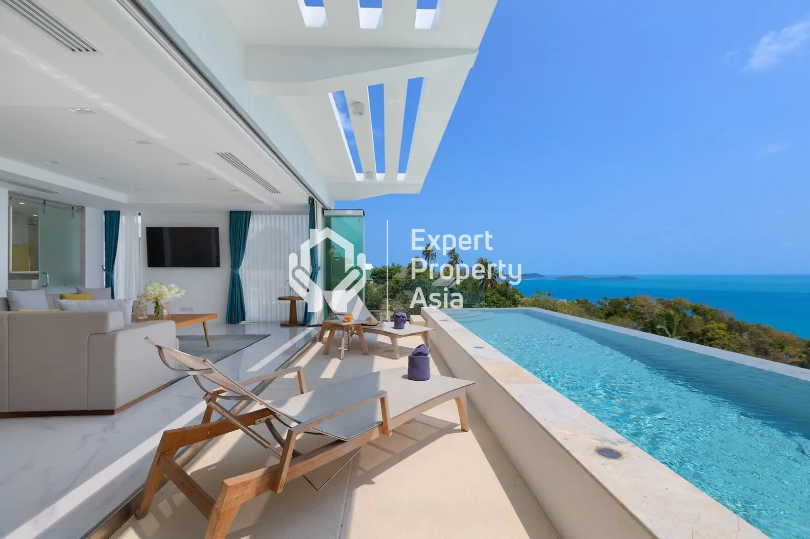 "Stunning 3-Bedroom Sea View Duplex Pool Villa in Chaweng Noi, Koh Samui"