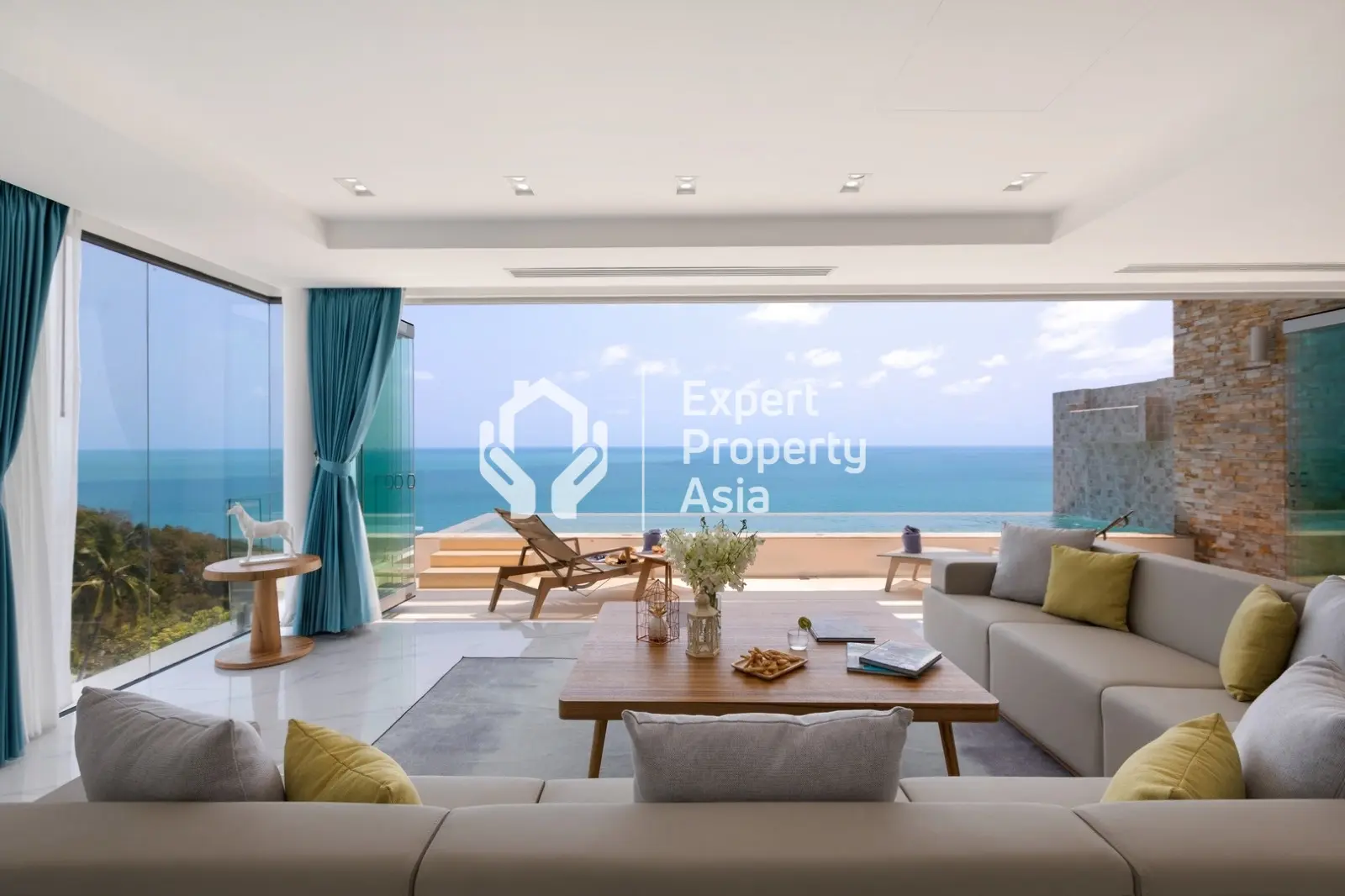 Villa duplex contemporaine de 3 chambres avec piscine et vue sur la mer à Chaweng Noi, Koh Samui