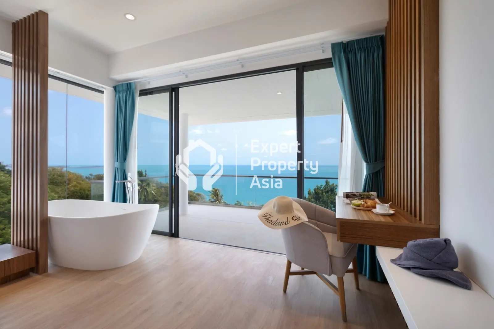 Villa duplex contemporaine de 3 chambres avec piscine et vue sur la mer à Chaweng Noi, Koh Samui