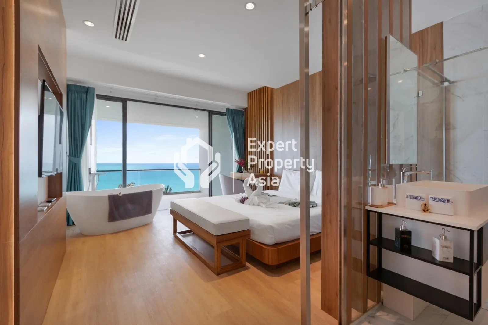 Villa duplex contemporaine de 3 chambres avec piscine et vue sur la mer à Chaweng Noi, Koh Samui