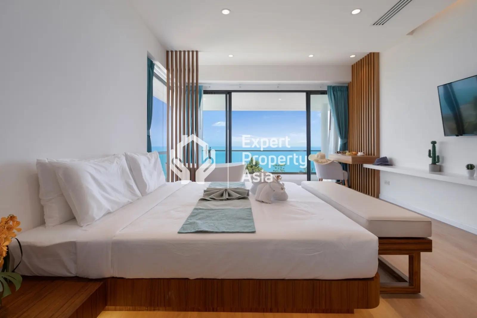 Villa duplex contemporaine de 3 chambres avec piscine et vue sur la mer à Chaweng Noi, Koh Samui