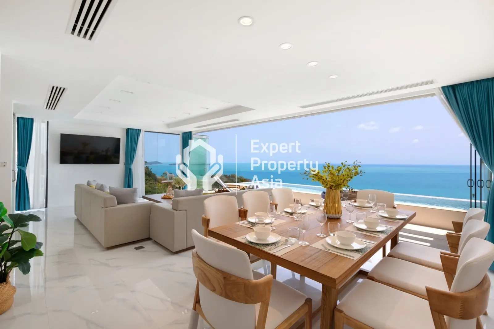 Villa duplex contemporaine de 3 chambres avec piscine et vue sur la mer à Chaweng Noi, Koh Samui