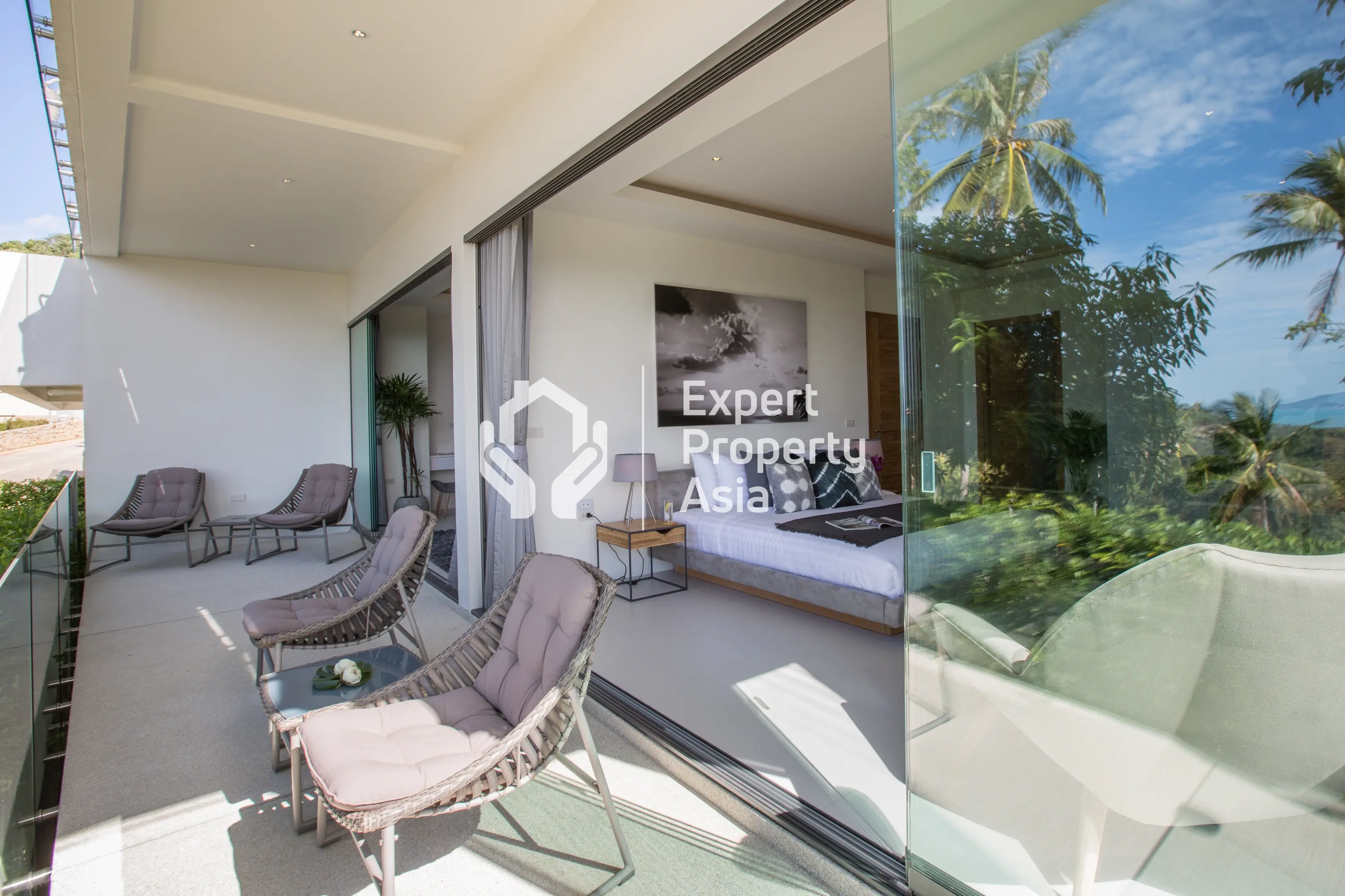 Villa de luxe 4 chambres avec vue sur la mer et piscine à la plage de Maenam, Koh Samui