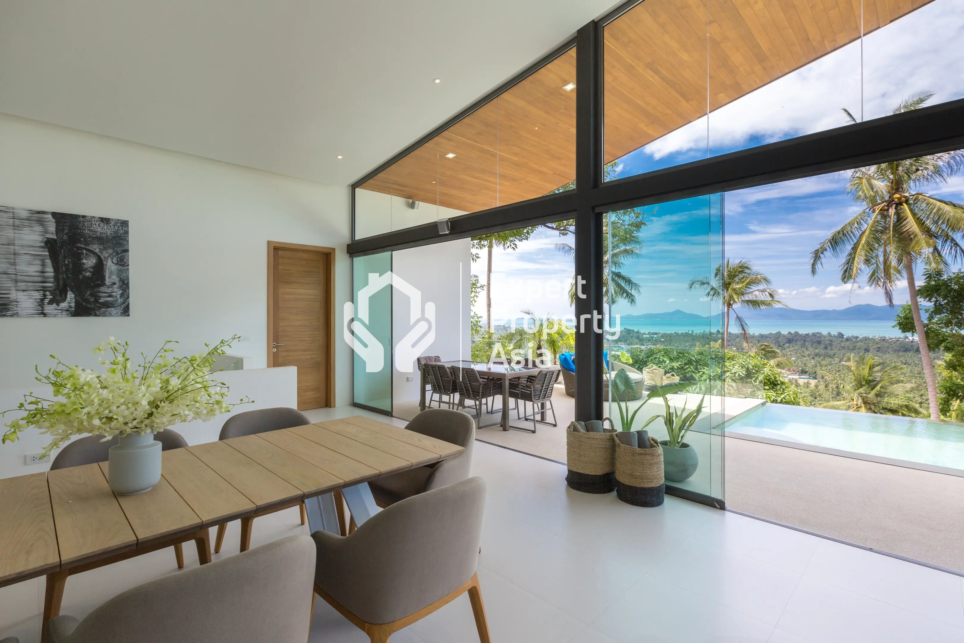 Villa de luxe 4 chambres avec vue sur la mer et piscine à la plage de Maenam, Koh Samui