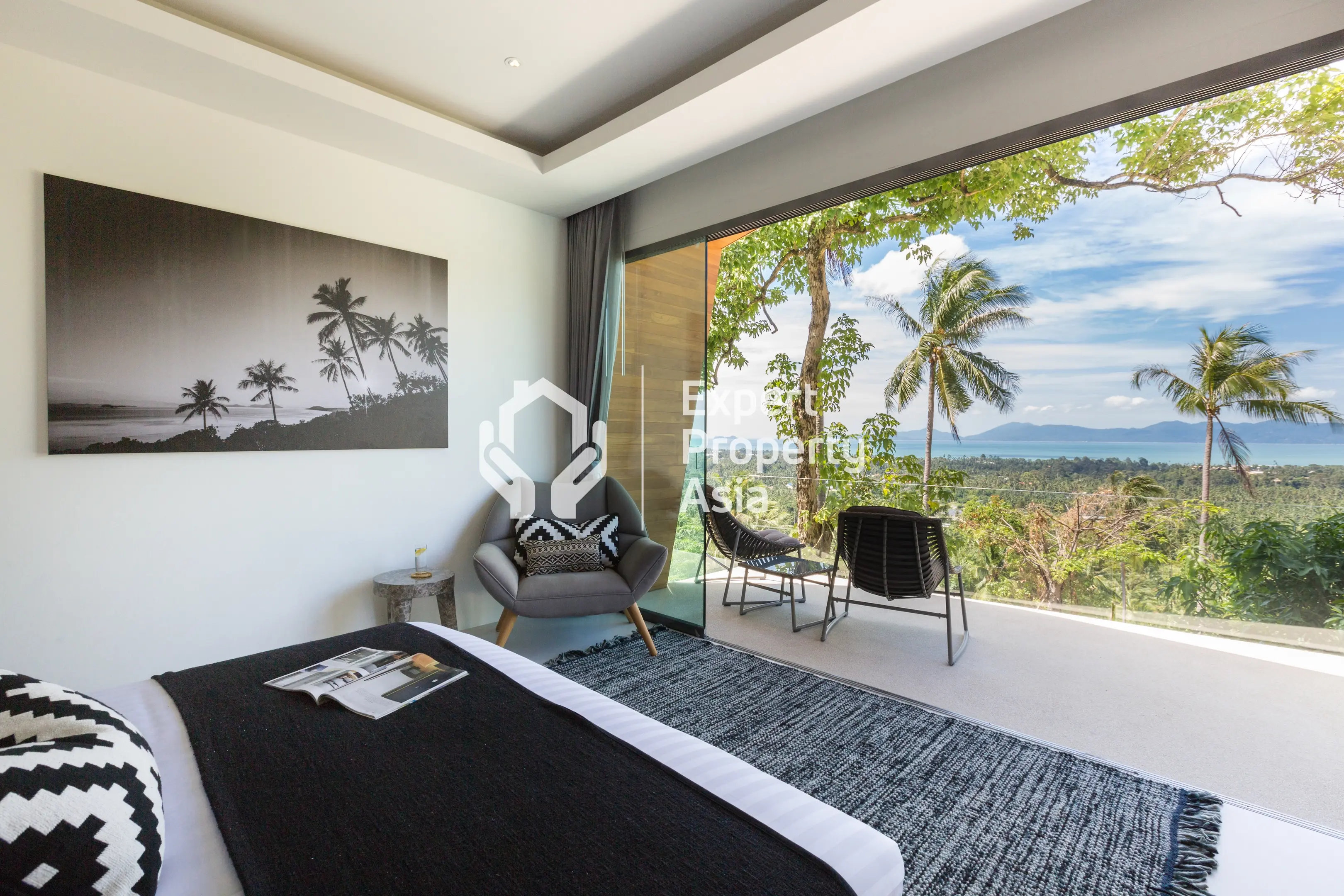 Villa de luxe 4 chambres avec vue sur la mer et piscine à la plage de Maenam, Koh Samui