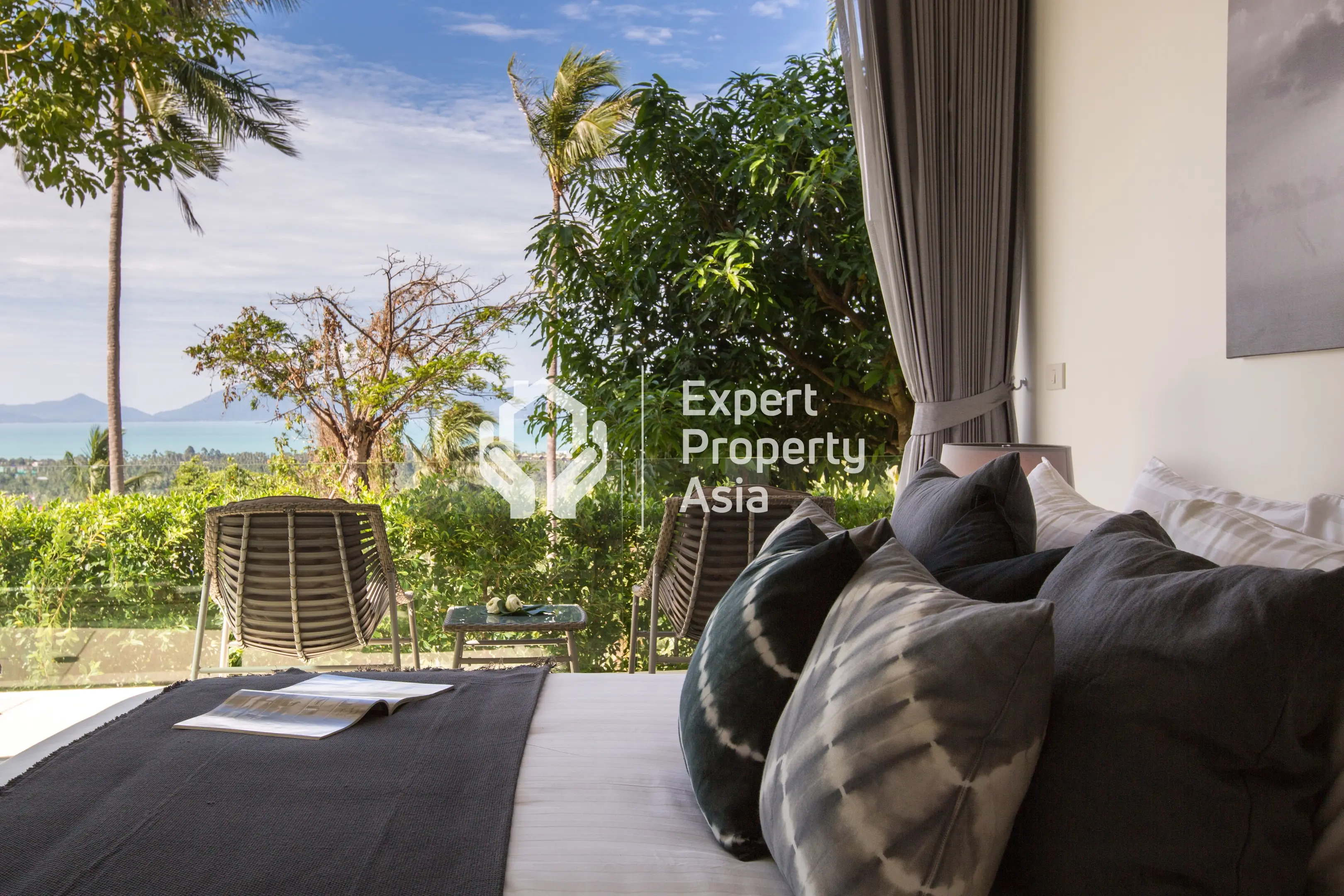 Villa de luxe 4 chambres avec vue sur la mer et piscine à la plage de Maenam, Koh Samui