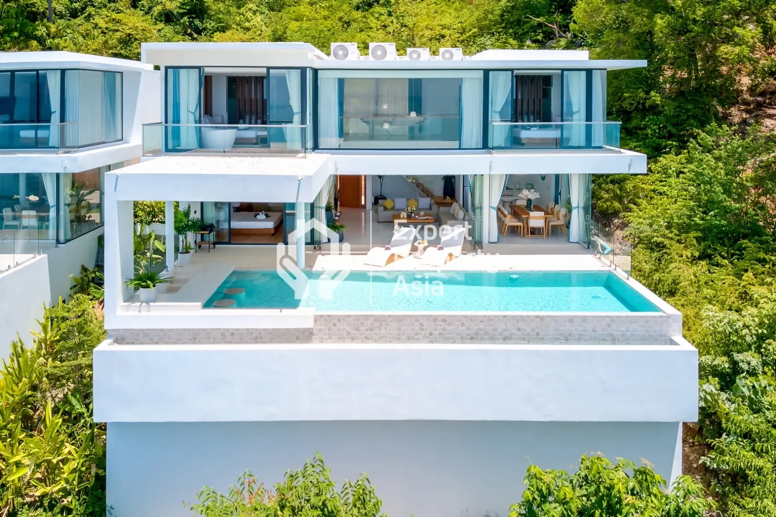 Villa E2 : Superbe villa avec piscine de 4 chambres et vue sur la mer à Lamai, Koh Samui