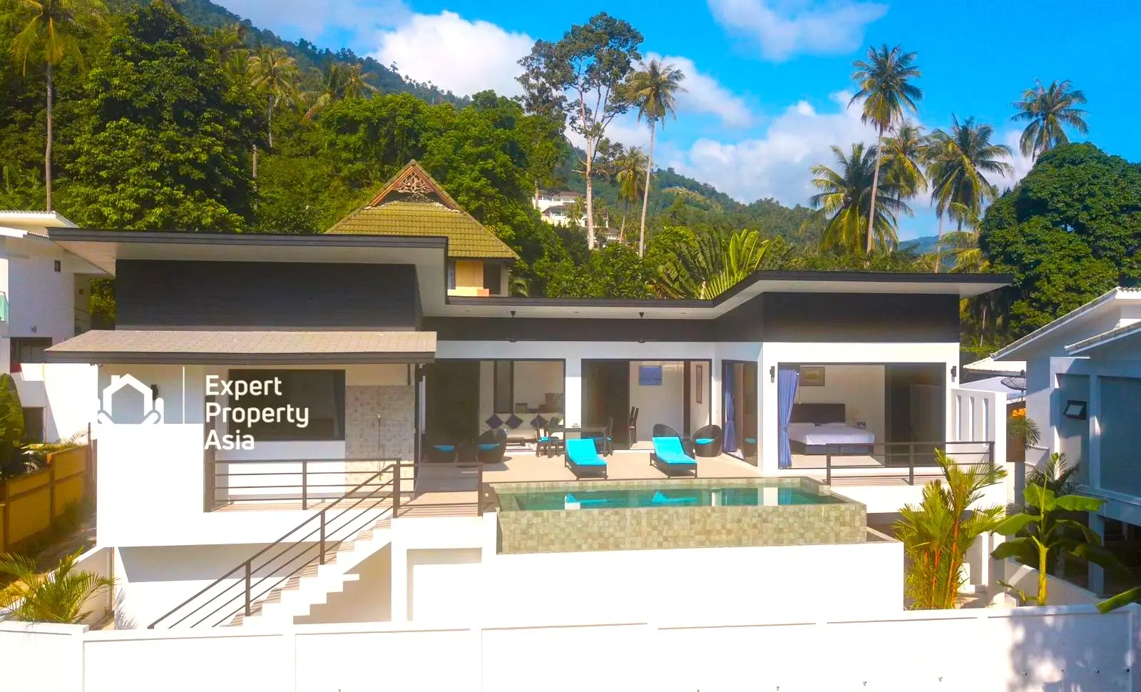Modern 4-Bedroom Pool Villa for Rent in Lamai – Fully Furnished, Pet-Friendly