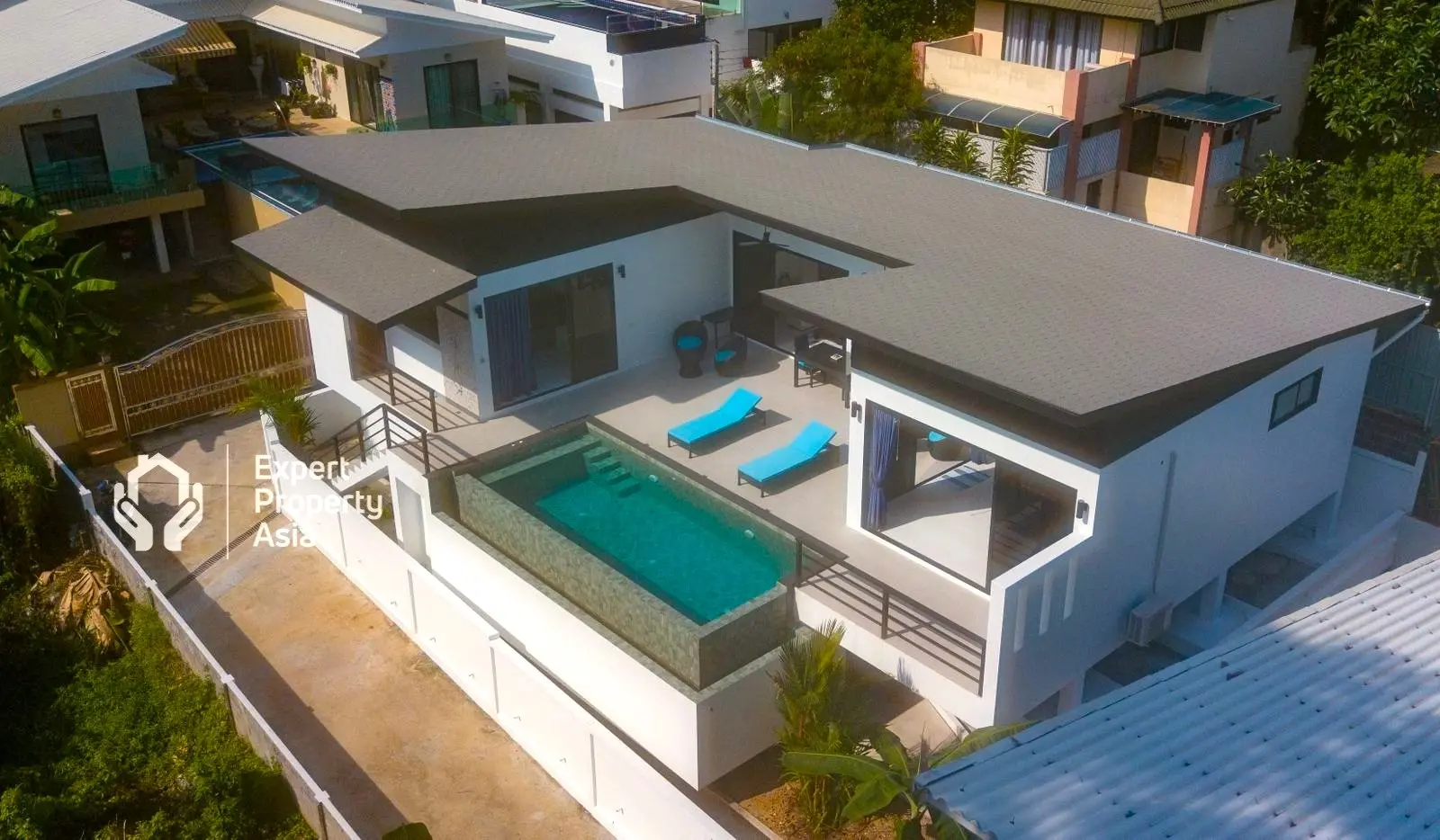 Modern 4-Bedroom Pool Villa for Rent in Lamai – Fully Furnished, Pet-Friendly