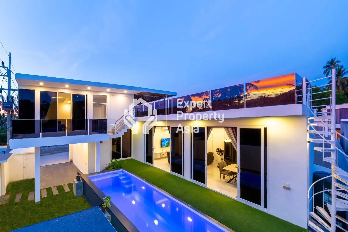 "Modern 3-Bedroom Pool Villa with Freehold Ownership in Maenam, Koh Samui"