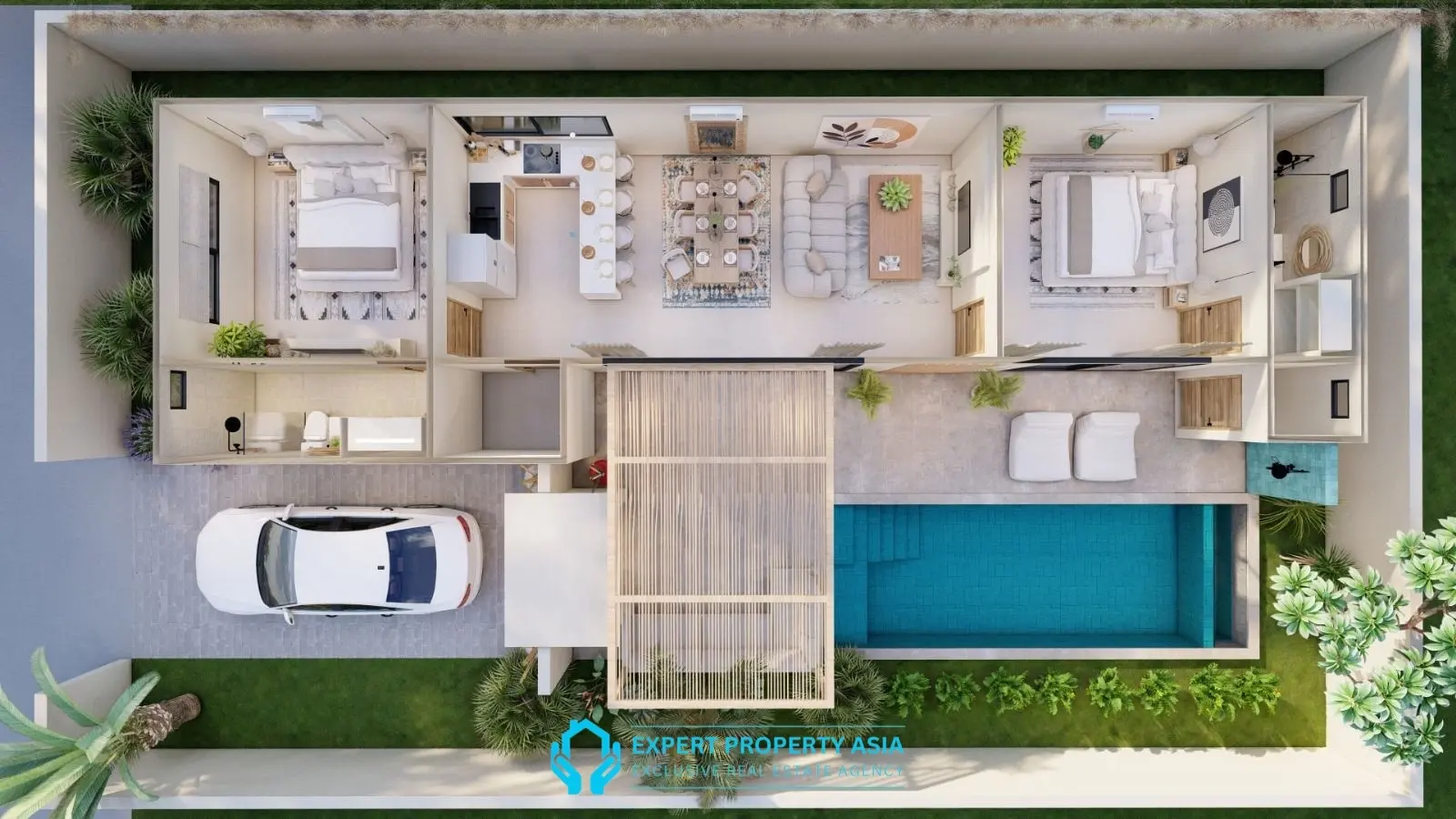 Modern 2-Bedroom Pool Villa – Quiet Maenam Location, Great Price