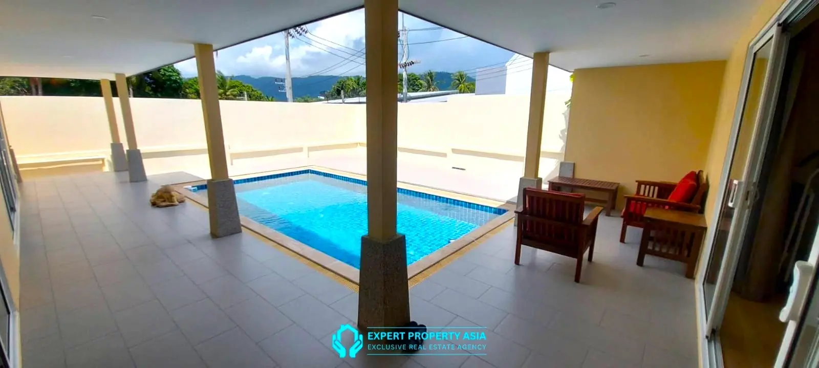 Spacious Modern Pool Villa in Quiet Bophut Neighborhood – 2 Bedrooms, High-Quality Finishes